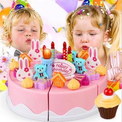 Ariko Zingende Speelgoedtaart met accessoires | Verjaardagstaart | 75 delig | Vanaf 3 jaar | Roze | Keuken attributen | met applaus en geluid bij uitblazen | Inclusief Philips batterijen